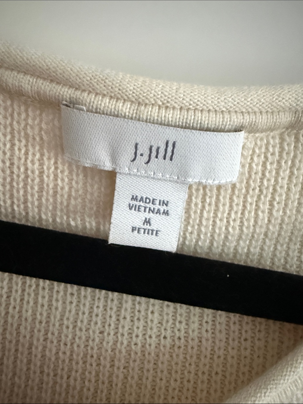 J.Jill Cream Faux-Fur Cuff Sweater - Picture 2 of 3